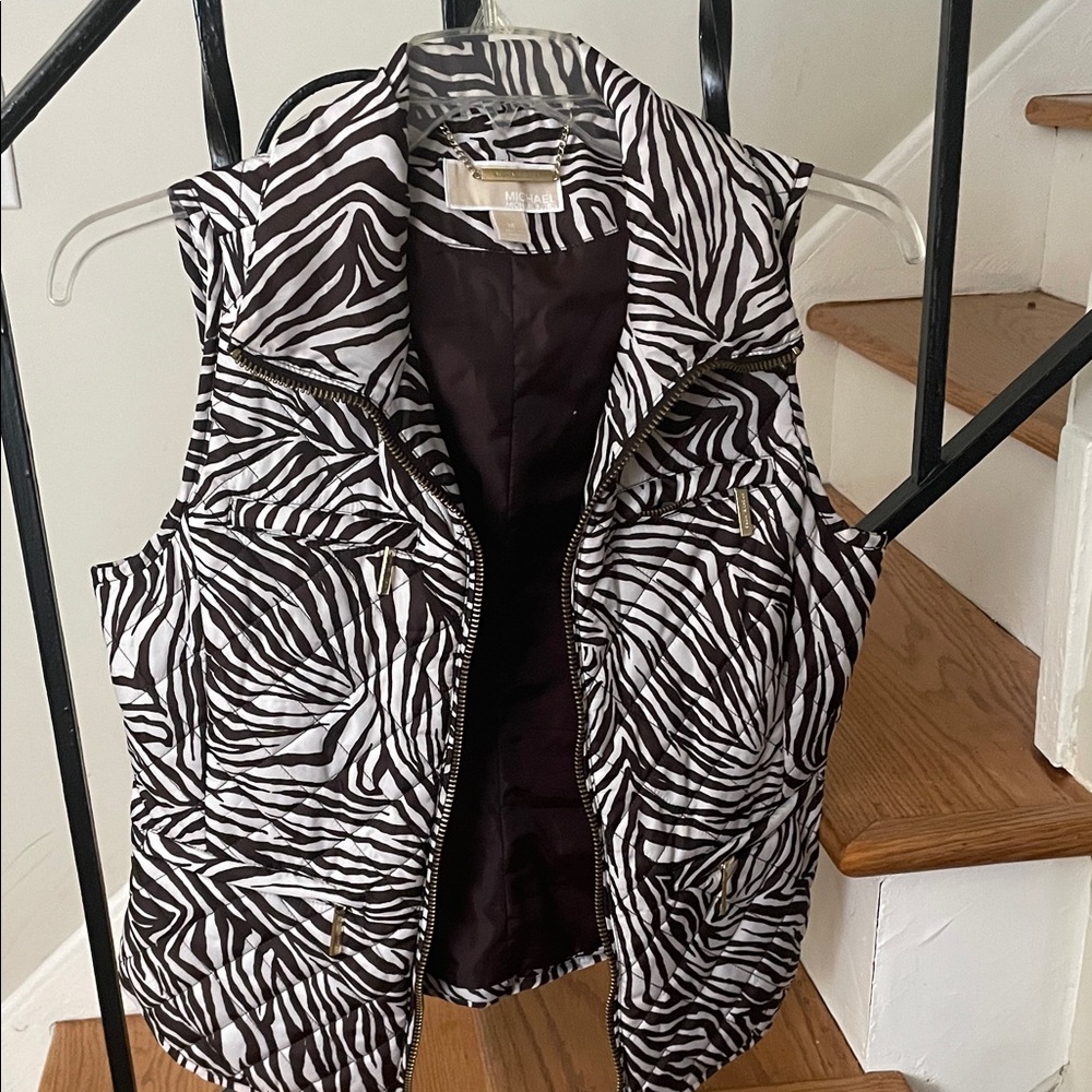 Michael Kors Zebra Pattern Vest